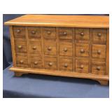 Solid Mahogany Apothecary Herbal  Medicine Chest
