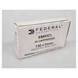 Federal XM80CL 7.65x51mm 20ct Cartridges x 3