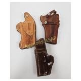 Leather Hip Holsters - S&W, Hunter, Stoner 3pc