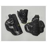 Black Leather Right Side Hip Holsters