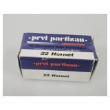 Prvi Partizan 22 Hornet 45gr 50ct Rifle Cartridges