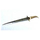 Javier Vogt Antler Handle Fixed Blade Dagger Knife