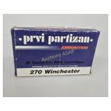 Prvi Partizan 270 WIn Centerfire Cartridges 20ct