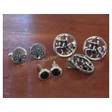 Jewelry Cufflinks - Silver/Black