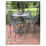 Patio High-Top Metal Table and Chairs Set