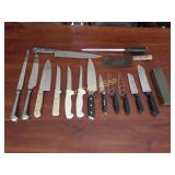 Selection of Cooking Carving Kitchen Knives +