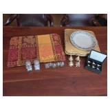 Dinner Table Decor - Napkin Rings, Chargers, Plate