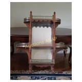Ornate Victorian Mirrored 3-Tiered Wall Shelf