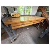 Nice Dental Lab Table with Long Drawers, Wood Top