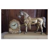 Vintage United Western Horse Mantle Clock