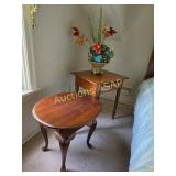 Side Tables - Oval & Square w/ Drawers +Faux Plant