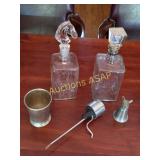 Glass Bourbon & Vodka Decanters + More
