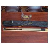 Meucci Originals Billiard Cue, Case &Pool Figurine