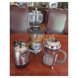 Coffee Grinder, Press and Percolator Set