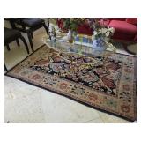 Persian Area Rug 58in x 82in Cream/Red/Black