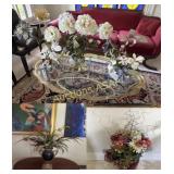 Faux Flower Arrangements - Glass/Ceramic Vases