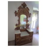 Vintage Victorian Vanity Dresser with Mirror