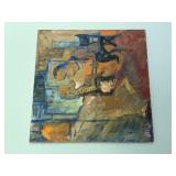 Impressionist Painting of Man Rubbing Girl's Foot