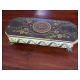 Wooden Clawfoot Valet Jewelry Box - Royal Crown
