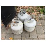 Three Propane LP Tanks