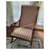 Upholstered Wooden Rocking Chair