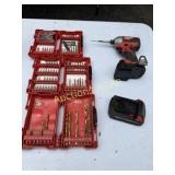 Misc Milwaukee Drill, Bits & Drill Bits, w/M18 Bat