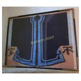 Chinese Embroidered Silk Informal Robe Framed