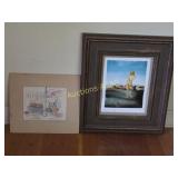 Art Prints - Girl on Hill & Outdoor Market