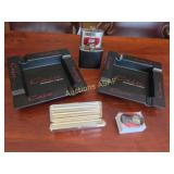 Flasks, Cigar Cutter & Case, Ash Trays - Cain +