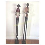 The Sidewalk Jazz Musicians - Pair of Statues