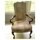 Vintage Queen Anne Style Armchair