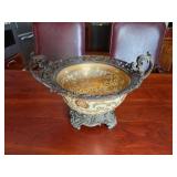 Ornate Glass Serving Bowl