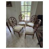 Set of Four Spiderweb Backed Chairs