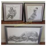 Khalil Gibran Drawings Framed