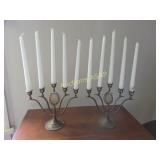 Pair of Vintage Brass Candelabras