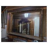 Ornate Framed Wall Mirror  48in x 34in