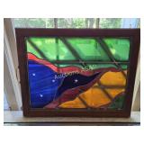 Stained Glass Panel Framed
