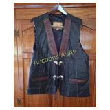 Kobler Western Themed Leather Vest in XXL