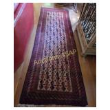 Persian Runner Rug 39in x 113in Red/Black/Gold