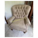 Leather Wingback Accent Armchair