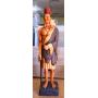 Wooden carved life size indian statue