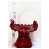 Kanawha red basket w/ clear handle
