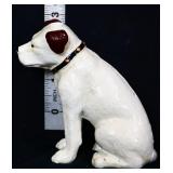Cast iron 3in white Nipper dog bank