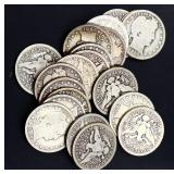 Lot of 20 barber quarters