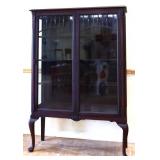 Vintage mahogany crystal cabinet