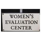 Cast iron Womens Evaluation Center plaque