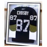 Framed 32x40 Crosby jersey w/ signatures