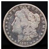1901O Morgan silver dollar