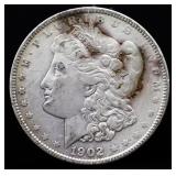 1902 Morgan silver dollar