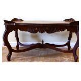 Vintage French coffee table w/ inlay top